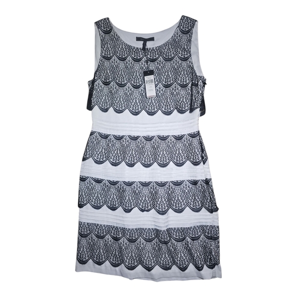 NWT BCBGMaxAzria Lorenna Lace Tulip Tiered Sheath Mini Dress - Picture 3 of 7